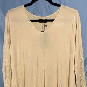 Amzplus Beautiful Cream Color Top, Size XXXL